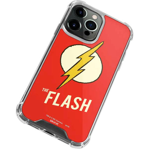 DC Comics The Flash Classic Emblem iPhone 14 Pro Clear Case